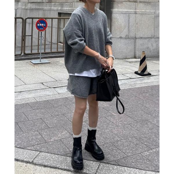 ZOZO問い合わせ番号:100721102ショップ:ISOOK，アイスーブランド:ISOOK，アイスー商品名:Vネックニットセットアップ(chiica select) / ２点セット セーター 長袖 オーバーサイズ ビックシルエット ルーズ...