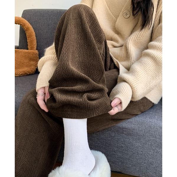 『タイムセール実施中』ZOZO問い合わせ番号:100722797ショップ:Ada.，エイダブランド:Miniministore，ミニミニストア商品名:裏起毛ワイドパンツ あったかニットパンツカテゴリ:パンツ>スウェットパンツブランド品...