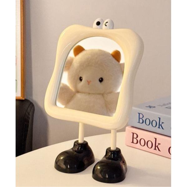 ZOZO問い合わせ番号:100722913ショップ:CERCA，チェルカブランド:Ein，アイン商品名:Ein/足付き キャラクターデザイン 卓上ミラーカテゴリ:インテリア>ミラーブランド品番:ZAKK178カラー:アイボリー，ブルー...