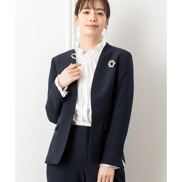 『タイムセール実施中』ZOZO問い合わせ番号:100723577ショップ:ROBE FAMILLE，ローブファミーユブランド:ROBEDECORA，ローブデコラ商品名:【洗えて動けるスーツ】ノーカラージャケット＆テーパードパンツセットカテゴ...