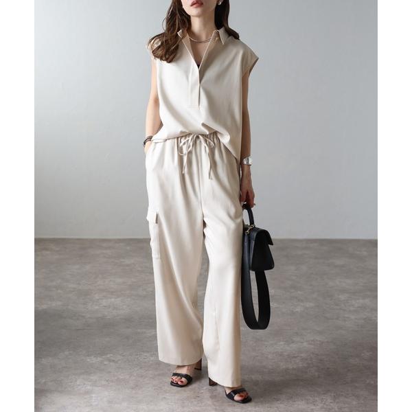 『セール実施中』参考価格：9，240円発売時期：2025年05月コンディション：S（新品同様）タグ付きの未使用、または新品同様のアイテム付属品：タグ参考商品名：[SET]フレンチスリーブスキッパーシャツ×裾ボタンカーゴパンツ参考品番：11-...