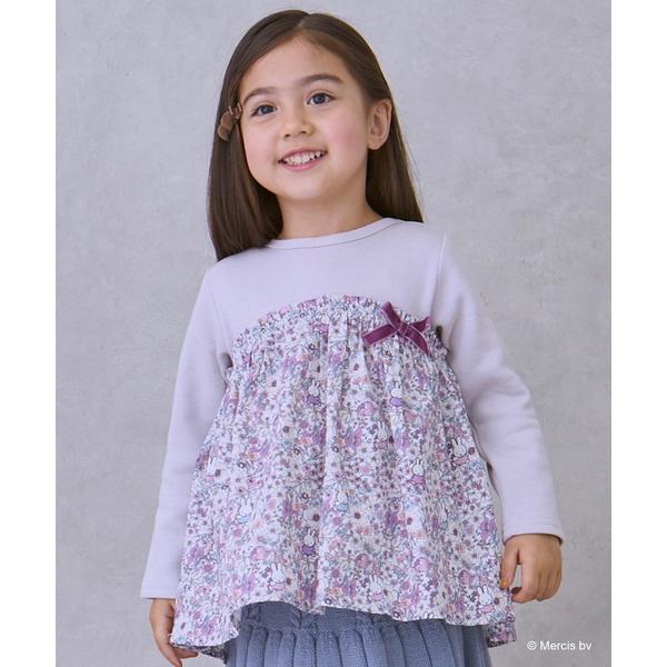 『セール実施中』ZOZO問い合わせ番号:100786054ショップ:petit main，プティマインブランド:petit main，プティマイン商品名:【miffy】花柄ドッキングチュニックカテゴリ:トップス>Tシャツ/カットソーブ...