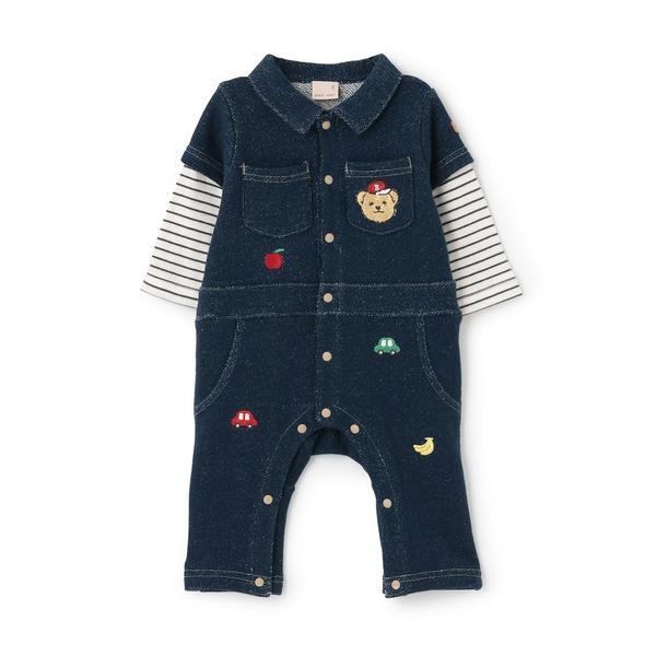 『セール実施中』※このアイテムは返品・交換対象外商品です。ZOZO問い合わせ番号:100786058ショップ:petit main，プティマインブランド:petit main，プティマイン商品名:総刺しゅう衿つきカバーオールカテゴリ:ママ＆...