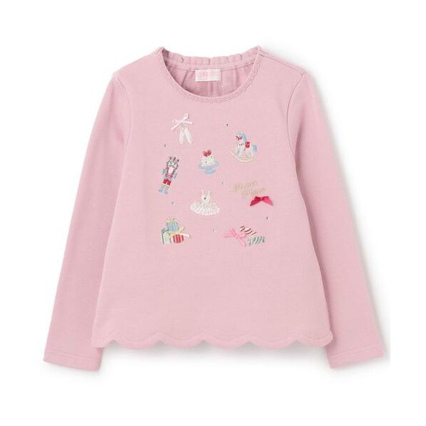 『セール実施中』ZOZO問い合わせ番号:100786073ショップ:NARUMIYA ONLINE，ナルミヤ オンラインブランド:mezzo piano，メゾピアノ商品名:くるみ割り人形アップリケ裾スカラップトレーナーカテゴリ:トップス&g...