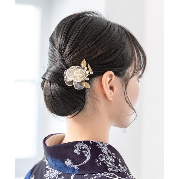 『タイムセール実施中』ZOZO問い合わせ番号:100786328ショップ:SOUBIEN，ソウビエンブランド:SOUBIEN，ソウビエン商品名:オーガンジーフラワーの髪飾りカテゴリ:水着/着物・浴衣>和装小物ブランド品番:sbn-ka...