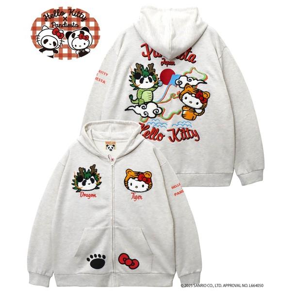 パーカー Hello Kitty×PANDIESTA　なりきり龍虎フルジップパーカー(M2) メンズ レディース