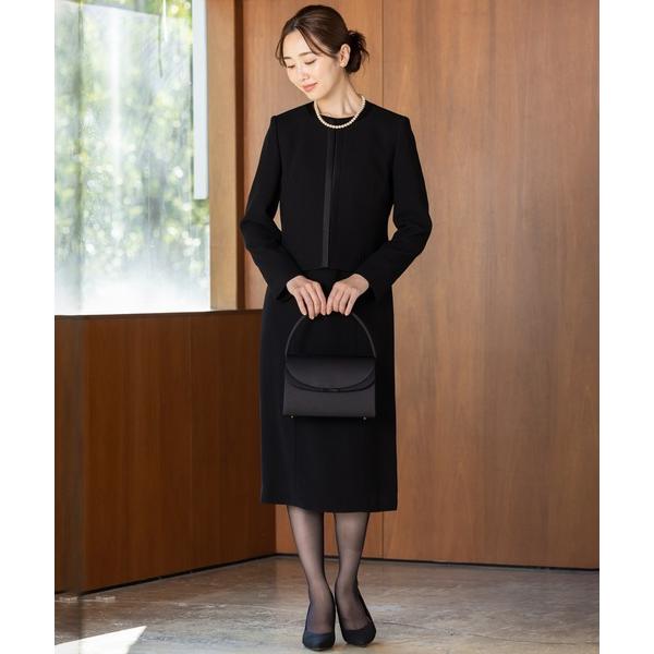 『タイムセール実施中』ZOZO問い合わせ番号:100818075ショップ:ROBE FAMILLE，ローブファミーユブランド:MAISONCOMFY ，メゾンコンフィ商品名:【洗える喪服】ノーカラージャケット＆タイトワンピースセットカテゴリ...
