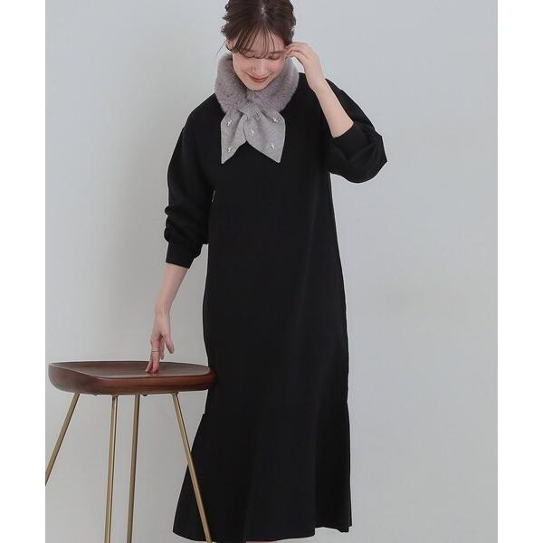 ZOZO問い合わせ番号:100853121ショップ:SHOO・LA・RUE，シューラルーブランド:DRESKIP，ドレスキップ商品名:スタイルがすっきりに見える 裾マーメイドニットワンピースカテゴリ:ワンピース/ドレス>ワンピースブラ...