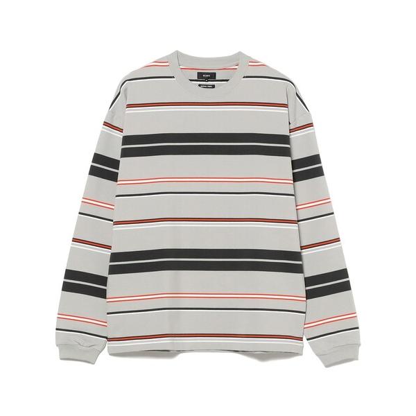 tシャツ 「ワイドフィット」マルチボーダー クルーネック スウェット メンズ レディース