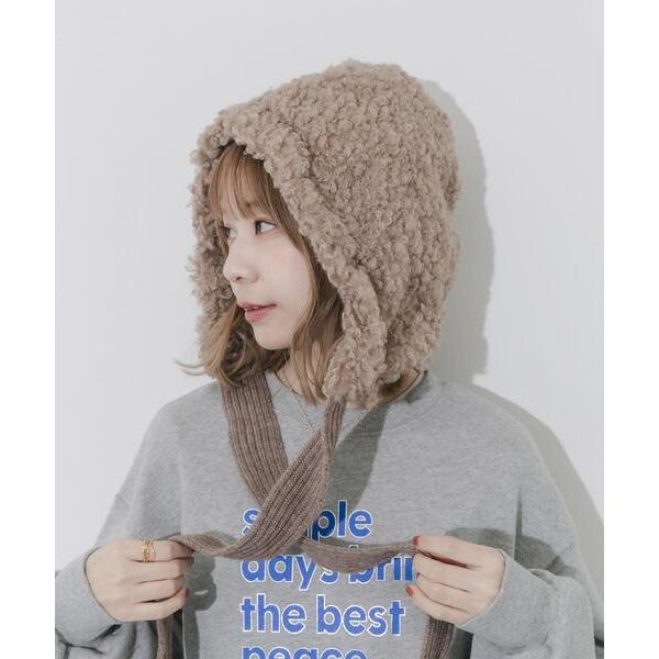 ZOZO問い合わせ番号:100928350ショップ:URBAN RESEARCH，アーバンリサーチブランド:SMELLY，スメリー商品名:ループボアボンネットカテゴリ:帽子>ニットキャップ/ビーニーブランド品番:SMA7-2CA004...