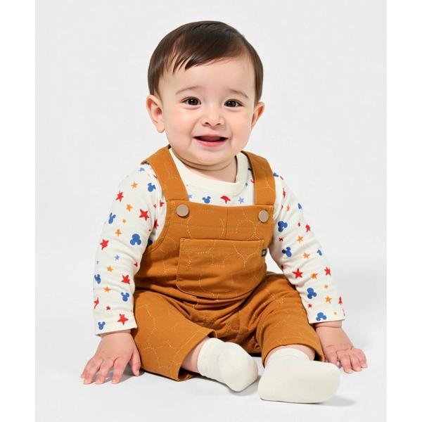 ZOZO問い合わせ番号:100929129ショップ:BABYDOLL，ベビードールブランド:Disney，ディズニー商品名:ディズニー キルティングロンパース2点セット 1147Bカテゴリ:トップス>アンサンブルブランド品番:DIS-...