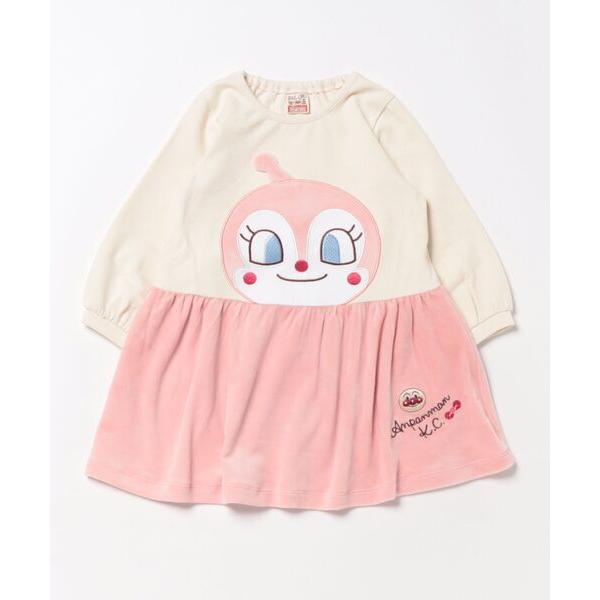 ZOZO問い合わせ番号:100929359ショップ:BANDAI APPAREL SHOP，バンダイアパレルショップブランド:ANPANMAN KIDS COLLECTION，アンパンマンキッズコレクション商品名:お顔アップリケベロアワンピ...