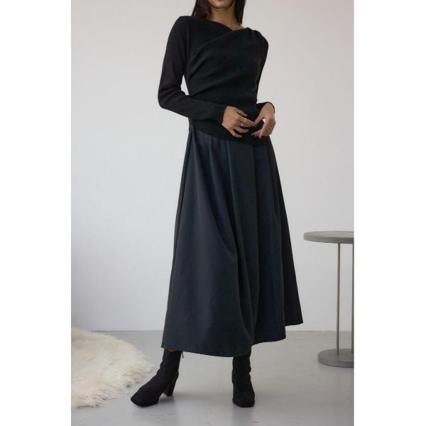 『セール実施中』ZOZO問い合わせ番号:100929880ショップ:AZUL BY MOUSSY，アズールバイマウジーブランド:AZUL BY MOUSSY，アズールバイマウジー商品名:布帛ドッキングドレープニットワンピースカテゴリ:ワンピ...