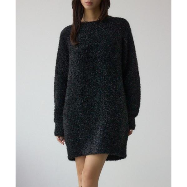 ZOZO問い合わせ番号:100929937ショップ:AZUL BY MOUSSY，アズールバイマウジーブランド:AZUL BY MOUSSY，アズールバイマウジー商品名:ラメシャギーニットワンピースカテゴリ:ワンピース/ドレス>ワンピ...