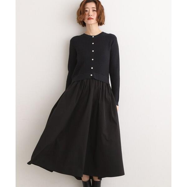 ZOZO問い合わせ番号:100935387ショップ:grove，グローブブランド:grove，グローブ商品名:ケーブルニットドッキングワンピースカテゴリ:ワンピース/ドレス>ワンピースブランド品番:768-54034-2025-02素...