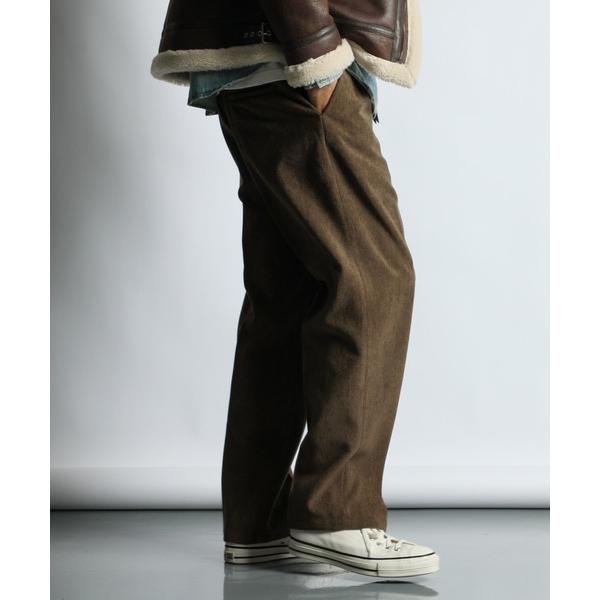 スラックス BRUSHED TWILL SCOTISH TROUSERS：起毛ツイル ワンタック スラックス メンズ