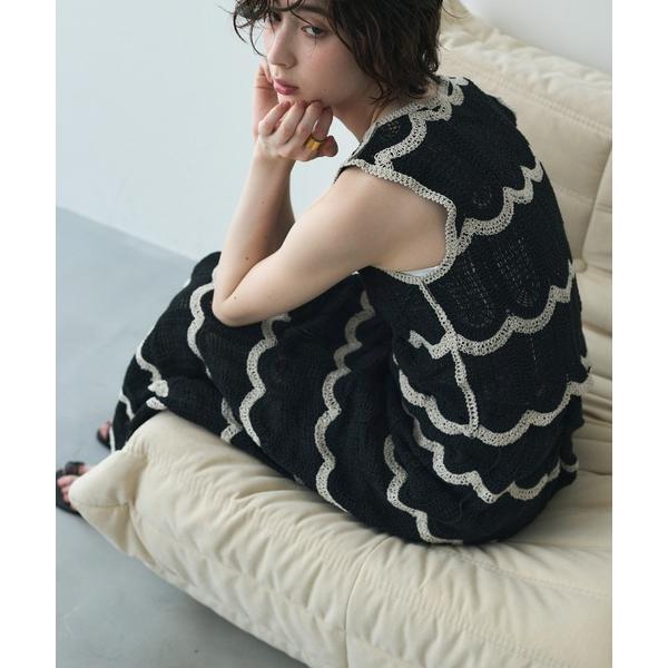 『タイムセール実施中』参考価格：5，940円発売時期：2025年03月コンディション：B（目立つ使用感なし）使用感が少ない、または気にならないアイテム全体的：毛玉、ほつれ参考商品名：ラウンドボーダーかぎ針り編みセットアップ参考品番：XPII...