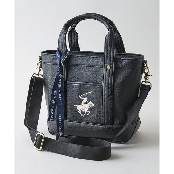 トートバッグ ミニ 「BEVERLY HILLS POLO CLUB/ビバリーヒルズポロクラブ」「雨・汚れを弾く高級PUレザー」PUレザー ミニトートバッグ ビッグロゴ 2WAYシ…