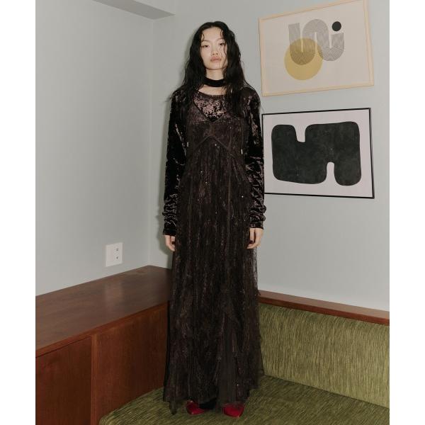 ZOZO問い合わせ番号:100977151ショップ:ANDRESD，アンドレスドブランド:ANDRESD，アンドレスド商品名:スパークルレースベロアドレス / sparkle lace velour dressカテゴリ:ワンピース/ドレス&...