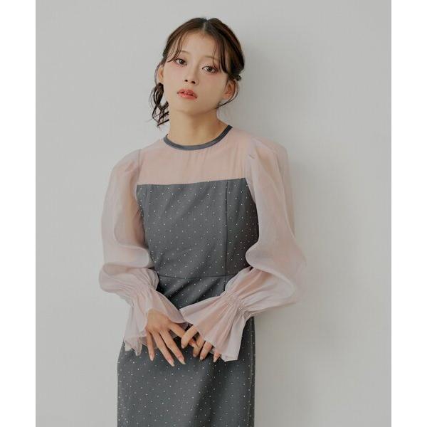 ZOZO問い合わせ番号:100978076ショップ:Chico，チコブランド:Chico，チコ商品名:【WEB限定/SALON by Chico】配色シースルータイトロングドレス/オケージョンカテゴリ:ワンピース/ドレス>ワンピースブ...