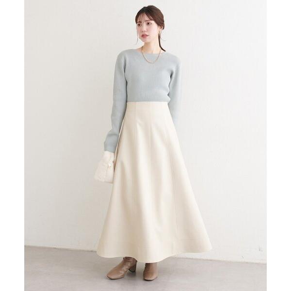 ZOZO問い合わせ番号:100978955ショップ:natural couture，ナチュラルクチュールブランド:natural couture，ナチュラルクチュール商品名:フェイクレザーフレアスカートカテゴリ:スカート>スカートブラ...