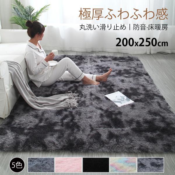 ラグ 洗える ラグマット 200*250 洗えるカーペット リビング シャギーラグ ホットカーペットカバー 絨毯 洗濯可 ムートン 調