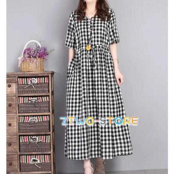 ワンピース レディース ギンガムチェック シャツワンピース