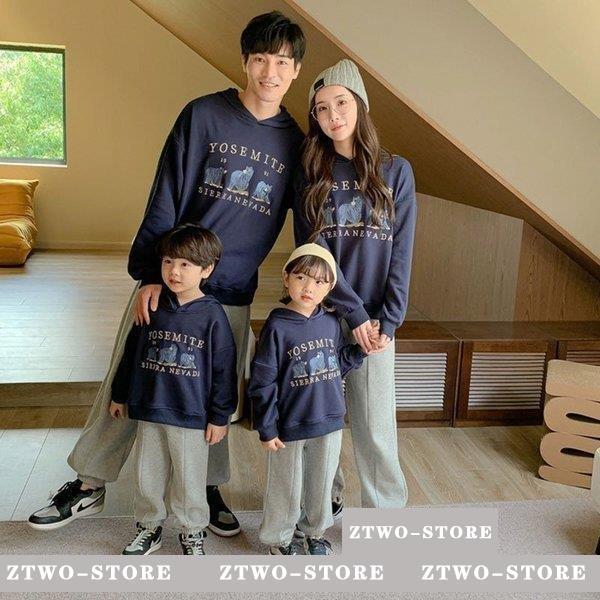 春秋 親子ペアルック ベビー 親子コーデ パーカー 長袖 親子コーデ  