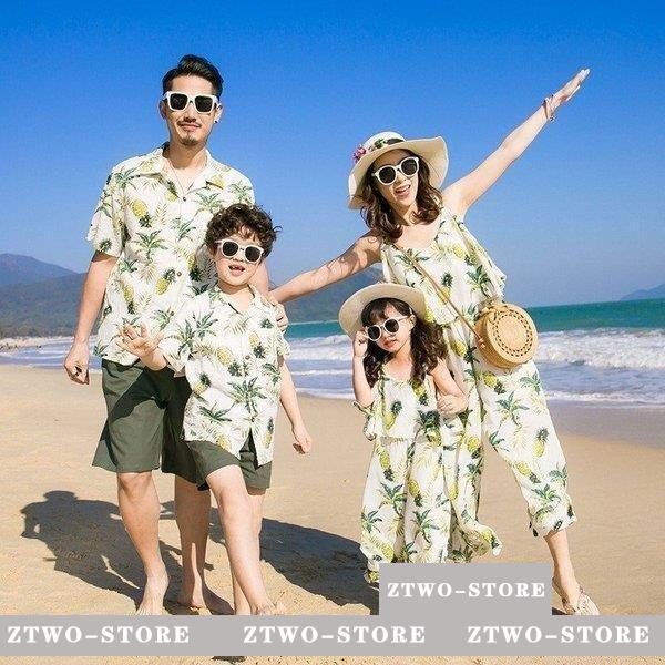 アロハシャツ メンズ キッズ 親子 リンク コーデ 親子 ペアルック 親子お揃い 母の日 親子ペア カップル服 花柄リゾートワンピース 上下セットアップ 夏 海 Ztwo 1124qz262 Z2ストア 通販 Yahoo ショッピング