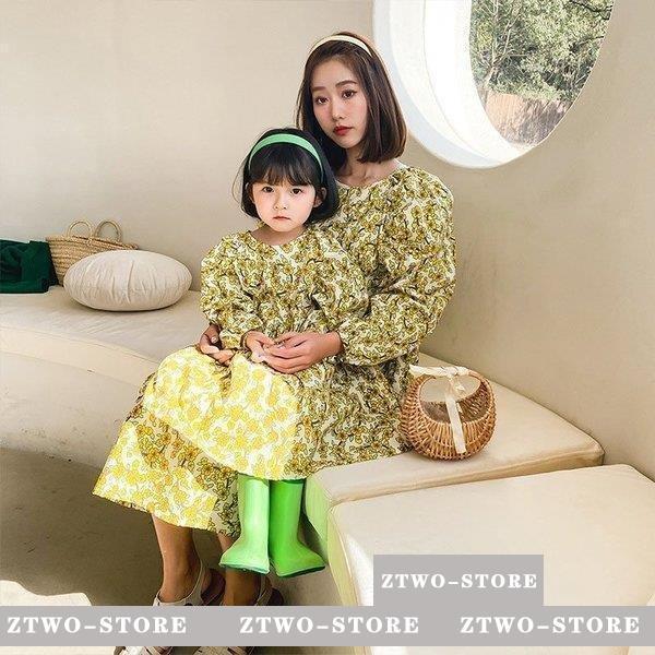 ママ 娘さん 親子お揃い 花柄 親子ペアワンピース ペアルック 親子服 家族旅行 キッズ 大人 女の子 母 レディース 子供服 Aラインワンピース Ztwo 1124qz428 Z2ストア 通販 Yahoo ショッピング