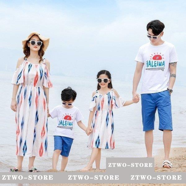 親子服 ビーチ 上下セット ｔシャツ ワンピース 家族服 親子ペアルック 親子コーデ セットアップ おしゃれ カジュアルウェアハワイ風 夏 Ztwo 1124qz524 Z2ストア 通販 Yahoo ショッピング