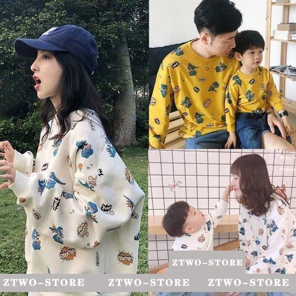 秋服 親子ペアルック 可愛い 恐竜 お揃い ペアルック 子供服 長袖 パーカー カジュアル 親子ペアルック ご家族お揃い キッズ 旅行 カップル服 プレゼント Ztwo 1124qz68 Z2ストア 通販 Yahoo ショッピング
