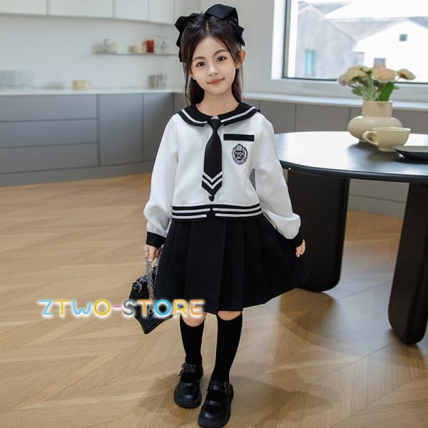 子供スーツ 女の子 制服 ブラック おしゃれ 学院風 入学式 卒業式 発表会 七五三 キッズ 長袖トップス スカート 新作 イベント 文化祭 学園祭 舞台 団体服 春秋 Ztwo0106 Etz141 Z2ストア 通販 Yahoo ショッピング