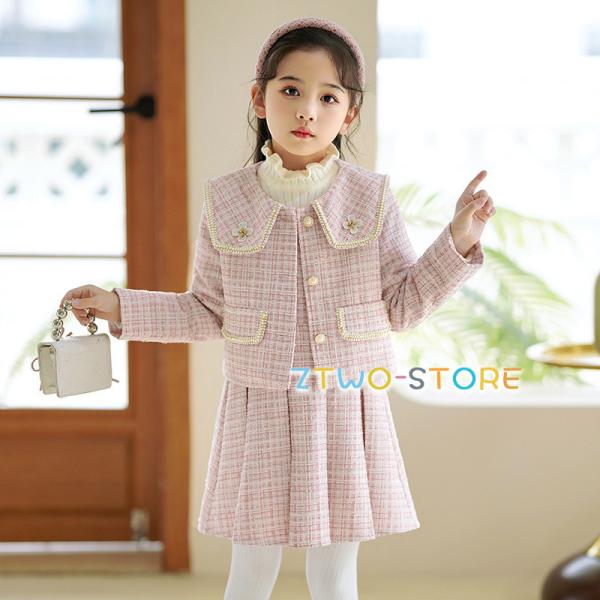 卒業式 スーツ 女の子 フォーマル 入学式 卒園式 韓国 子供服 チェック