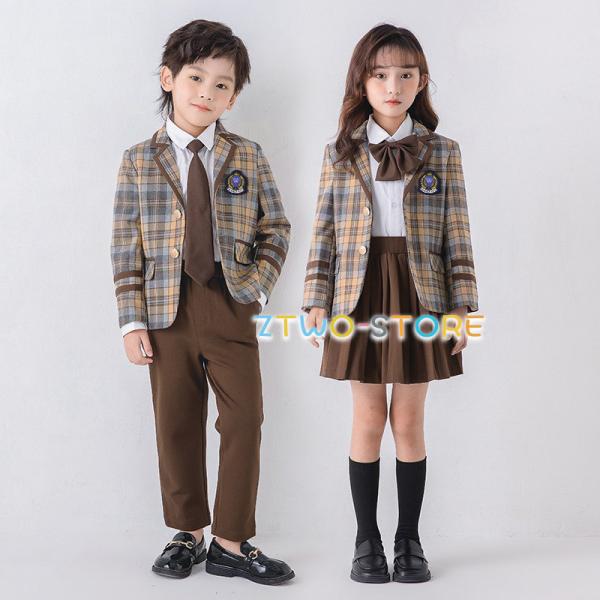 入学式 卒業式 パンツスーツ 女の子 チェック柄 フォーマルスーツ
