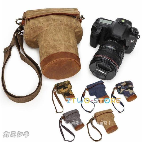 一眼レフ カメラバッグ ショルダーバッグ デジタルカメラ用バッグ ミラーレス 一眼レフ用 カメラケース 本革調 レトロ 防水撥水加工 軽量 大容量 多機能 男女兼用 おしゃれ ztwo-store_ztwo1202-bb107