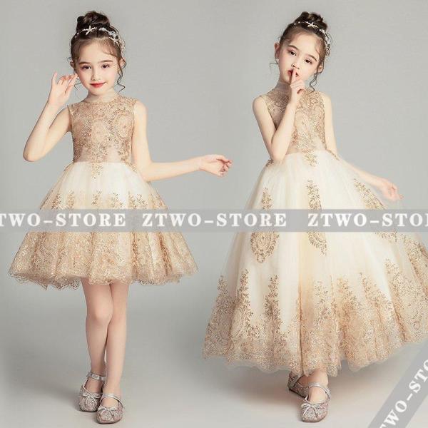 爆買新品 豪華 子供ドレス ピアノ発表会 ロング 結婚式 キッズ フォーマルドレス 子どもドレス ジュニアドレス 100 110 120 130 140 150 160▼注意事項：※モニターの発色の具合によって実際のものと色が異なる場合がご...