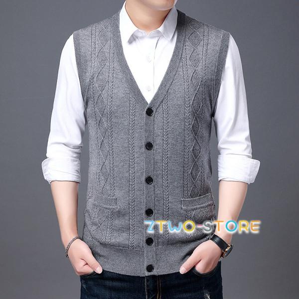ニットベスト メンズ ベスト ニット 大きいサイズ ジレ カジュアル ビジネス スクール Vネック 丸首 おしゃれ Ztwo1223 Mj173 Z2ストア 通販 Yahoo ショッピング