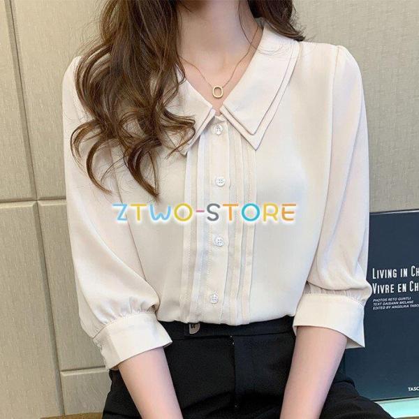 ブラウス 襟付き ダブルボタン 袖ボタン 女子旅 リゾート 大人可愛い お出かけ ガーリー ママ 定番 ドライブ フェミニン ママスタイル ブラウス 襟付き ダブルボタン 袖ボタン 女子旅 リゾート 大人