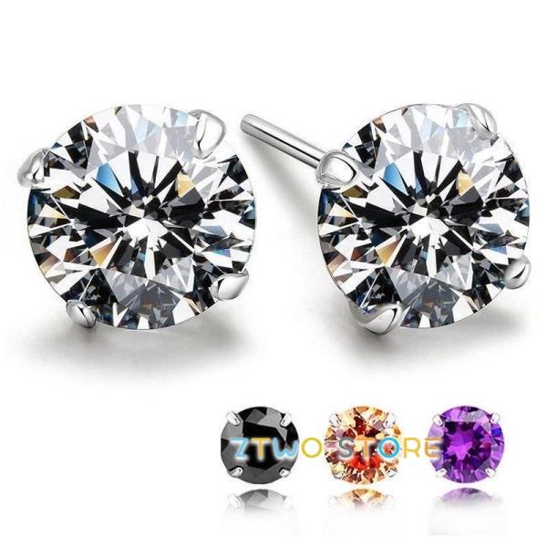 ピアス 両耳セット レディース 一粒ダイヤ 大粒 サイズ選べる 3mm 4mm 5mm 6mm 7mm  激安セール プレゼント 母の日ギフト