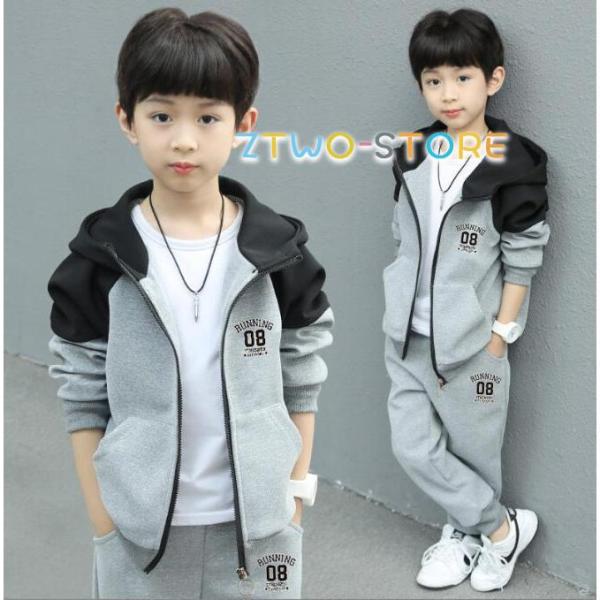 爆買子供ジャージ 上下セット スウェット セットアップ パーカー トレーニングウェア　スポーツウェア　キッズ　男の子 ジュニア 子供服 春秋■素材：綿混■サイズ：（単位：cm）110 適応身長100cm120 適応身長110cm130 適応...