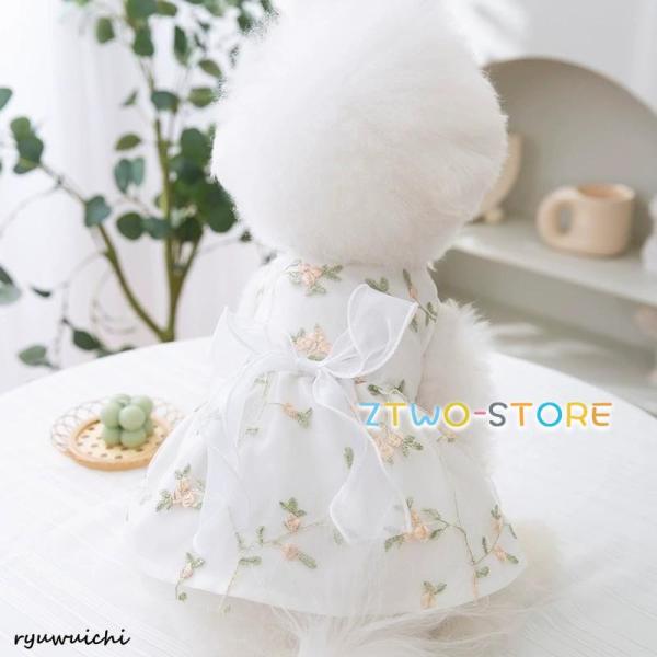 新作 犬 犬服 犬の服 犬用品 ドッグウェア ウェディングドレス ワンピース レース パーティードレス 結婚式 ペットウェア ペットグッズ