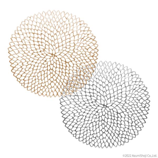 【ランチョンマット】ゴールドとシルバーの2色展開のランチョンマットです【おしゃれ】上品なデザインなので、パーティやディナーなどに！〈製品詳細〉39cm　80g