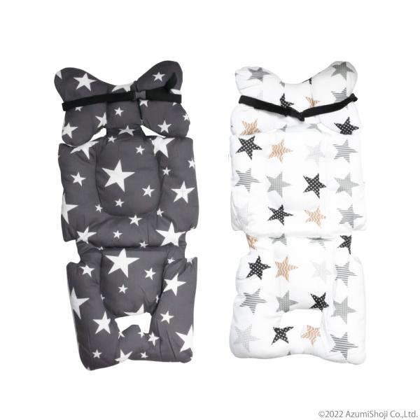 【ベビーカークッション】ベビーカーの中に敷けるクッションです！【穴付き】ベルトあった穴や隙間があるため、取り付け簡単です！【リバーシブル】裏面は通気性の良いメッシュ素材となっておりますので、夏でも快適にお使いいただけます【プレゼント】お子様...