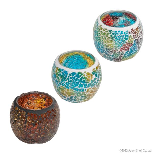 【見た目】おしゃれなモザイク模様のキャンドルスタンドです！照明としてだけでなく、インテリアとしてもオススメ！【プレゼント】クリスマスや誕生日のプレゼントとしても是非！【小物入れ】おしゃれな小物入れとしてもお使いいただけます！【注意】キャンド...