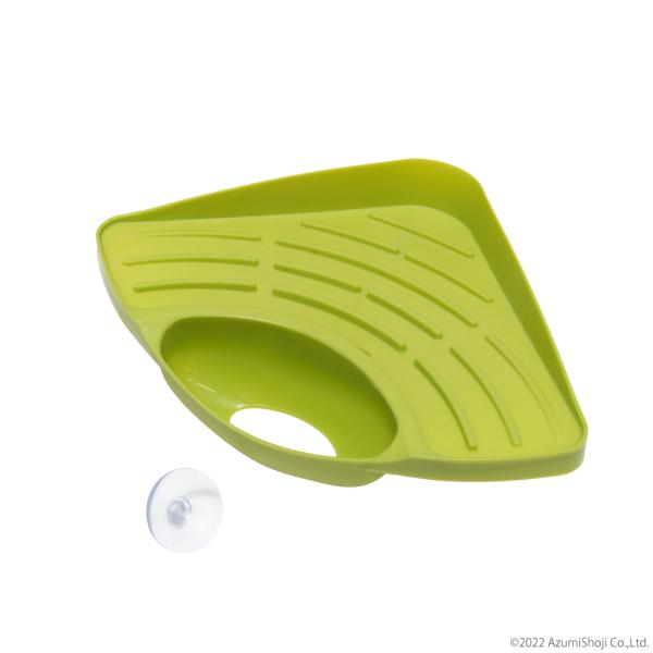 【大きめサイズ】トレーのサイズが大きいのでスポンジなどいろいろな物を置くことができます。【スペースを活用】三角形タイプなのでシンクの角スペースを有効活用できます。【多機能】三角スペースに洗剤やスポンジ、水切りで生ごみを分けて置いておくことが...