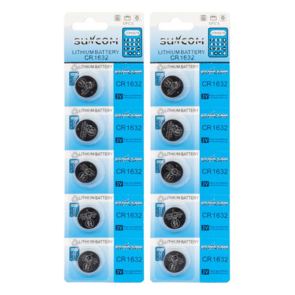 SUNCOM CR1632 ×10個 CR1632 SUNCOM CR1632 乾電池 ボタン電池 リチウム ボタン電池 10個 対応