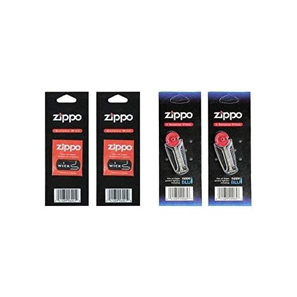 メーカー： ZIPPOセット内容：ウィック（1本入）×2セット、フリント（6石入）×2セット