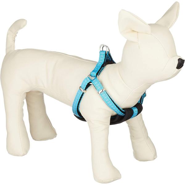 カワノ産業 マイスタークッションハーネス 青ｘ黒 ペット用 犬用 胴輪