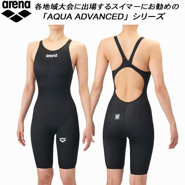 アリーナ arena ジュニア 女子水着 WA承認 ハーフスパッツ  アクアエクストリーム AS6SRC20G BKBK